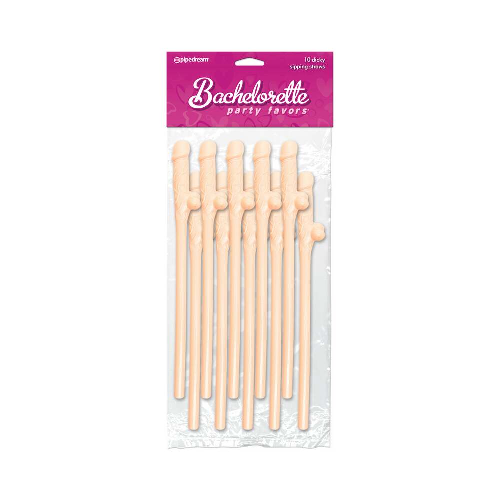 Pipedream Dicky Sipping Straws - Penis Shaped Straws 10-Pack