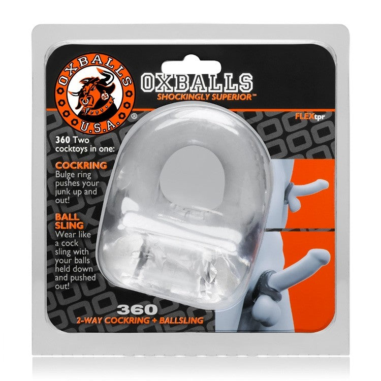 OXBALLS 360 Cockring & Ballsling - Dual Function FLEXtpr