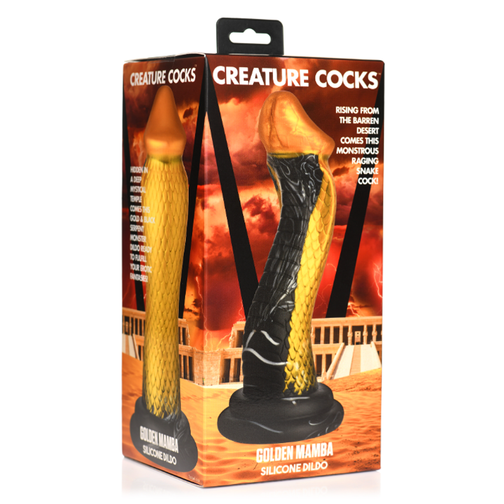 Golden Mamba Snake Silicone Dildo