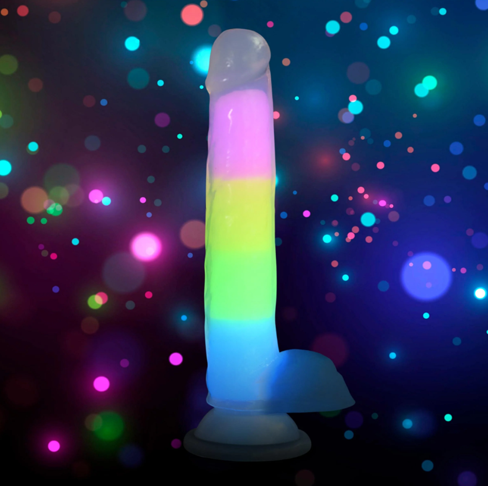 Lollicock 7" GID Rainbow Silicone balls*