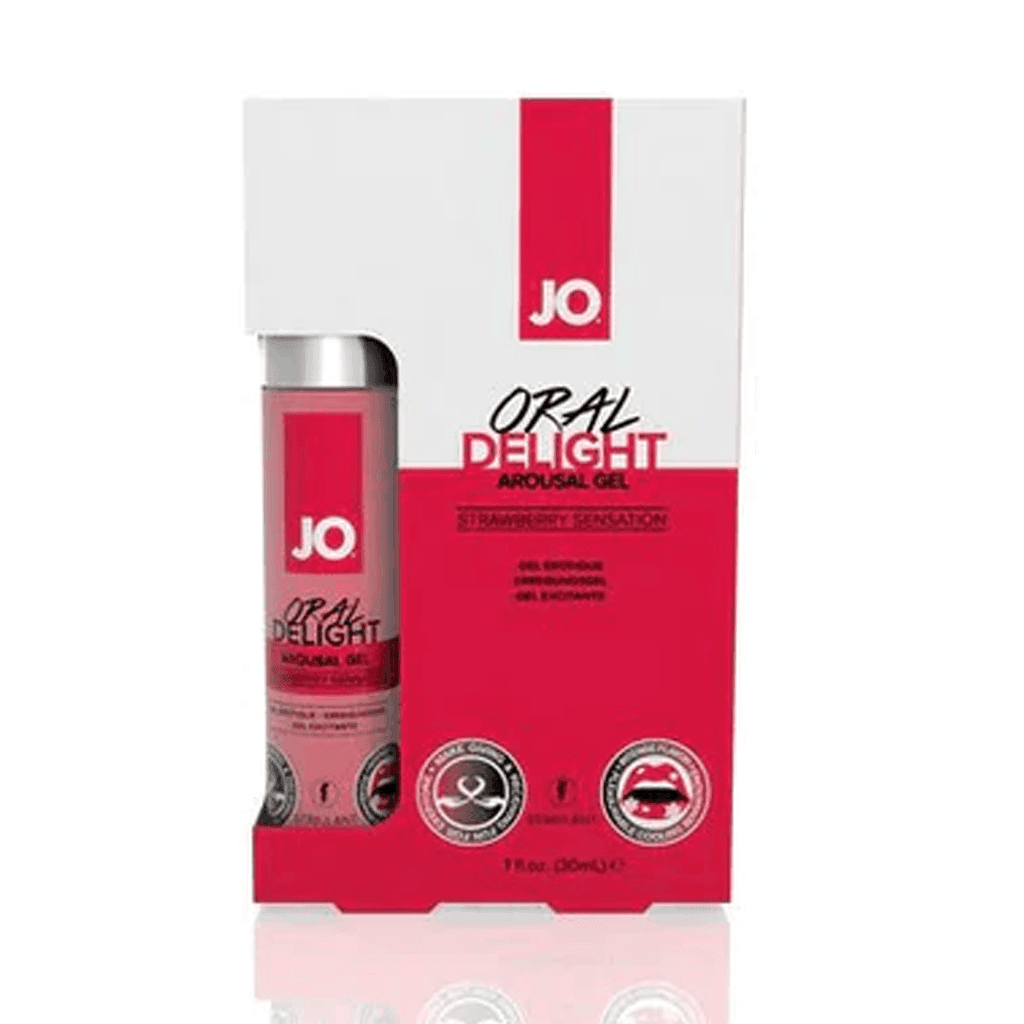 JO Lubricants - JO Agape 4oz + GWP JO Oral Delight Strawberry Arousal Gel 1oz - PlayLoveToys