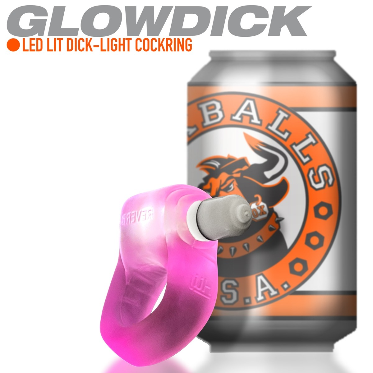 OXBALLS GLOWDICK Cockring with LED - Plus+SILICONE Ergonomic Glow Design