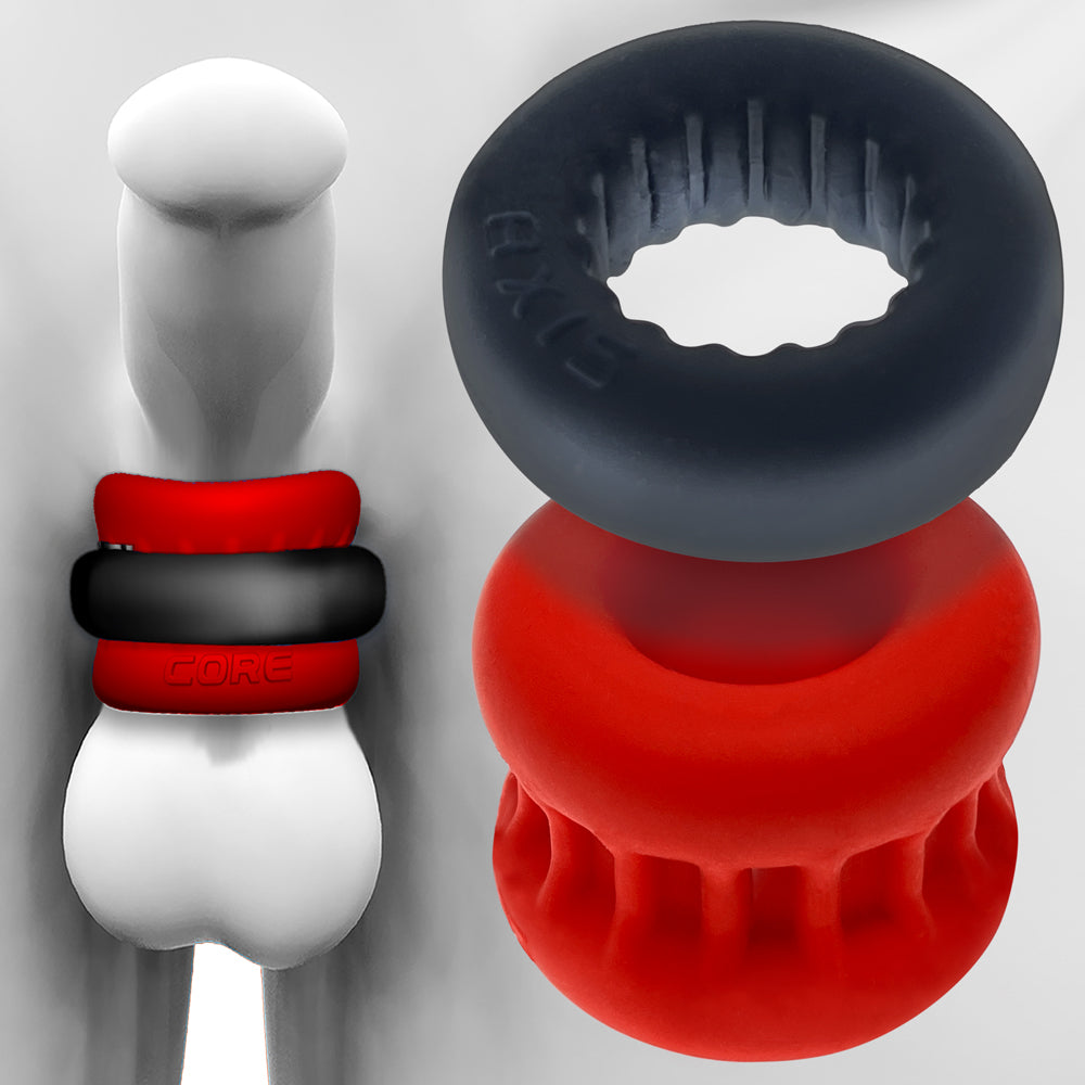 OXBALLS CORE Ballstretcher - Soft Ribbed Design with Plus+SILICONE Technology