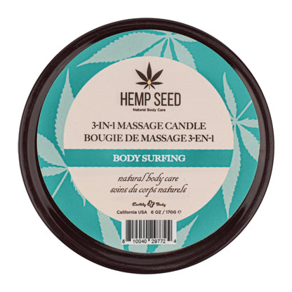 Hemp Seed 3-in-1 Massage Candle Body Surfing 6oz