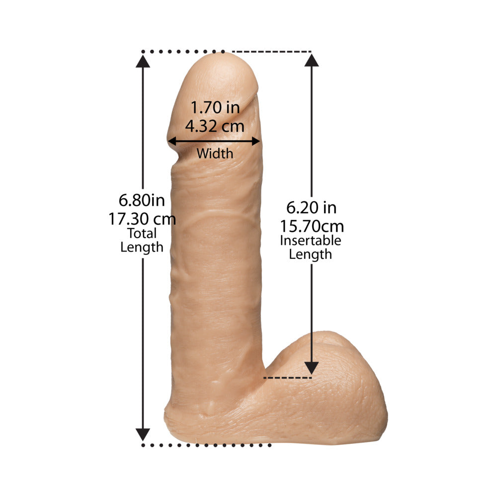 Doc Johnson Vac-U-Lock - 6 Inch UR3 Dildo Attachment White