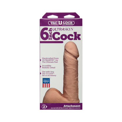Doc Johnson Vac-U-Lock - 6 Inch UR3 Dildo Attachment White