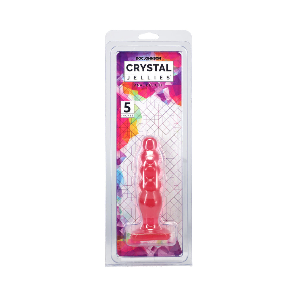 Doc Johnson Crystal Jellies Anal Delight 5in - Pink