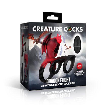 Dragon Flight Vibrating Silicone Cock Ring