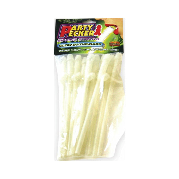 Hott Products Party Pecker Sipping Straws - Neon 10-Pack