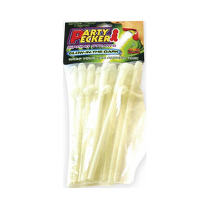 Hott Products Party Pecker Sipping Straws - Neon 10-Pack