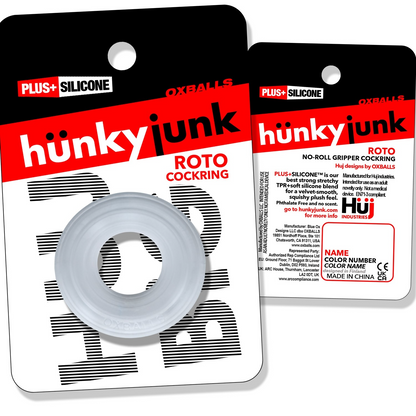 ROTO grooved gripper-ribbed cockring CLEAR STEAM