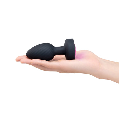 b-Vibe Light-Up Butt Plug 3.5" - Multi-Color LED & Remote Control