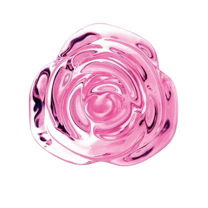 Pink Roses Glass Butt Plug Training Set