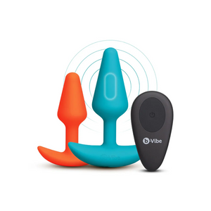 b-Vibe BUTTIES Anal Training Set - 2-Piece Remote Vibrating IPX7