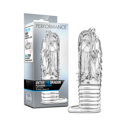 Blush Performance - Enter The Dragon Fantasy Pleasure Sleeve with Ball Strap Clear