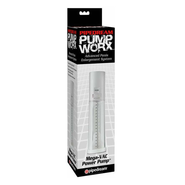 Pipedream Pump Worx - MEGA-VAC Power Pump Clear/White