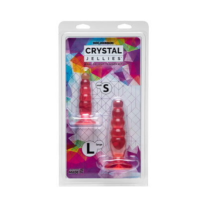 Doc Johnson Crystal Jellies - Anal Delight Trainer Kit Pink