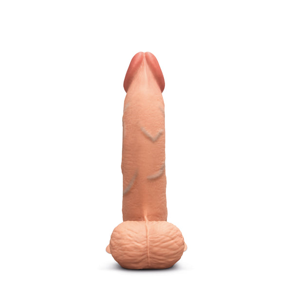 b-Vibe Slipskin Realistic Dildo - 8" Curvy Mocha