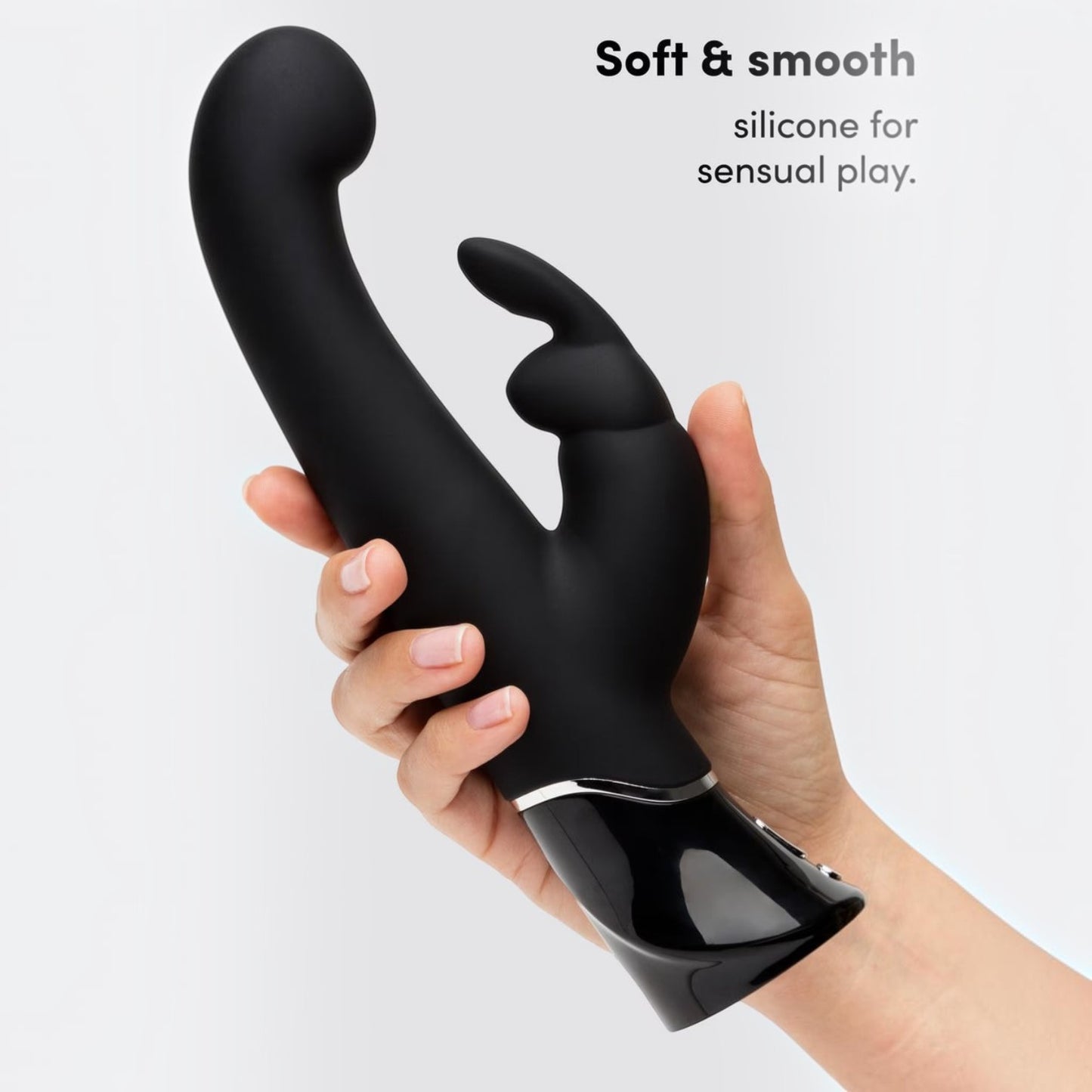Fifty Shades of Grey Greedy Girl Rechargeable Silicone G-Spot Rabbit Vibrator Black