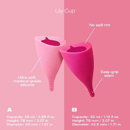 INTIMINA Lily Cup - Collapsible Menstrual Cup Size A & B