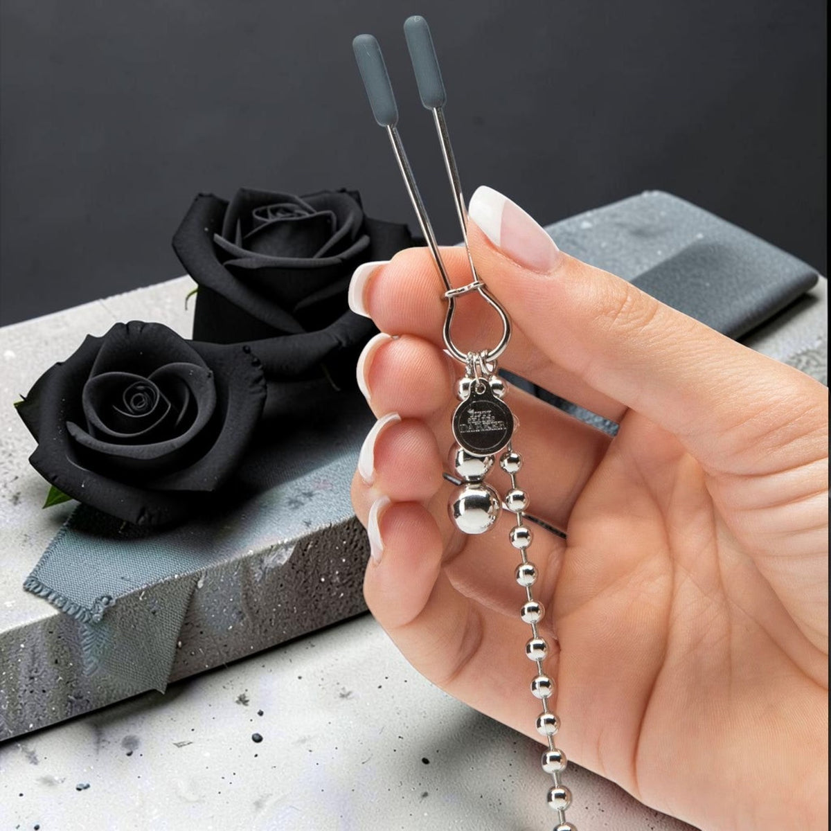 Fifty Shades Darker At My Mercy Beaded Chain Nipple Clamps