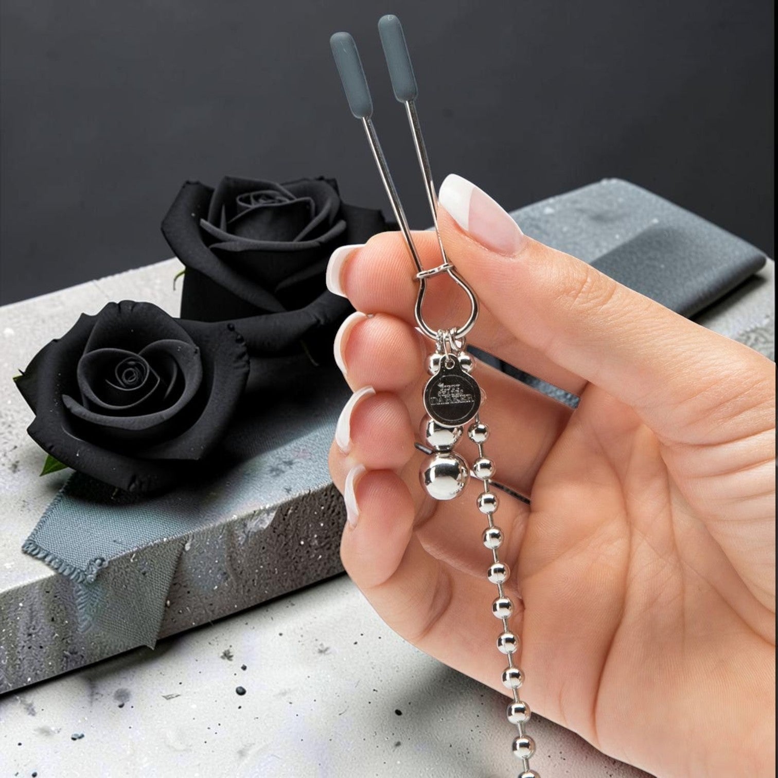 Fifty Shades Darker At My Mercy Beaded Chain Nipple Clamps