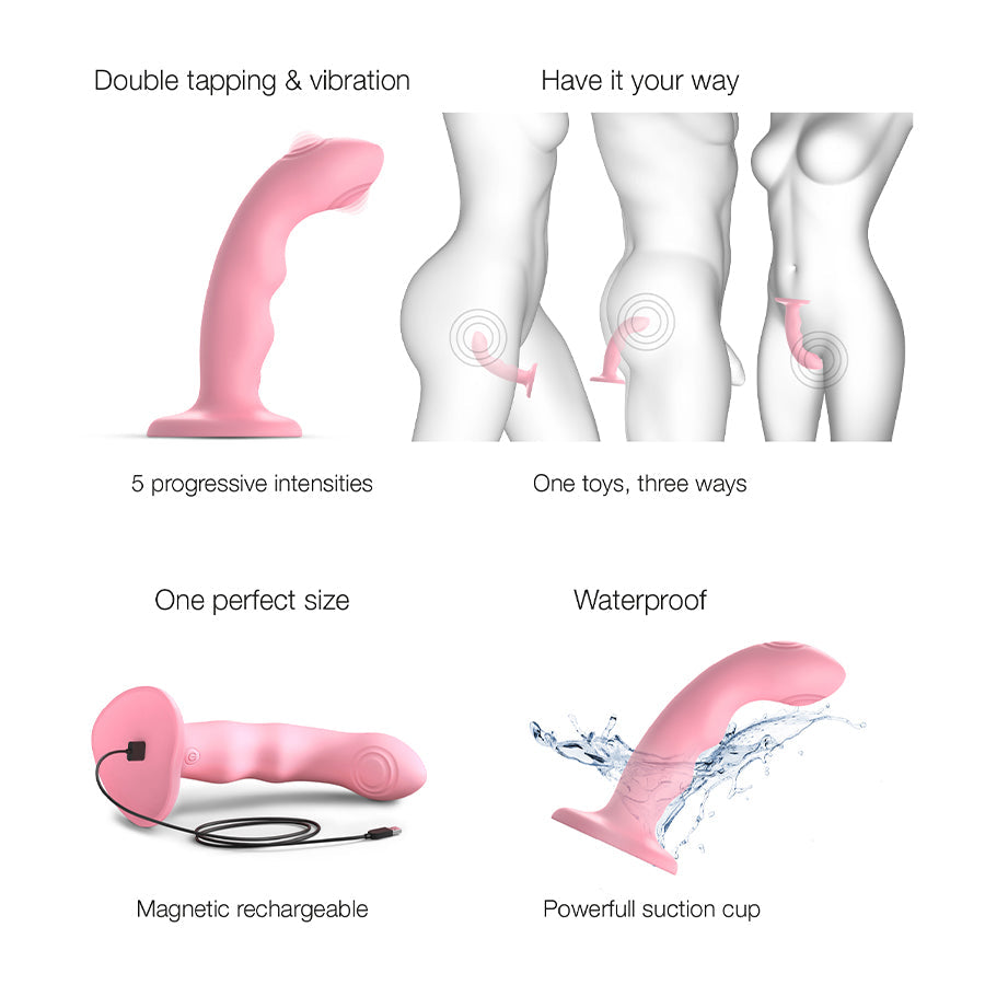 STRAP-ON-ME Tapping Dildo WAVE - G-Spot & Harness-Compatible