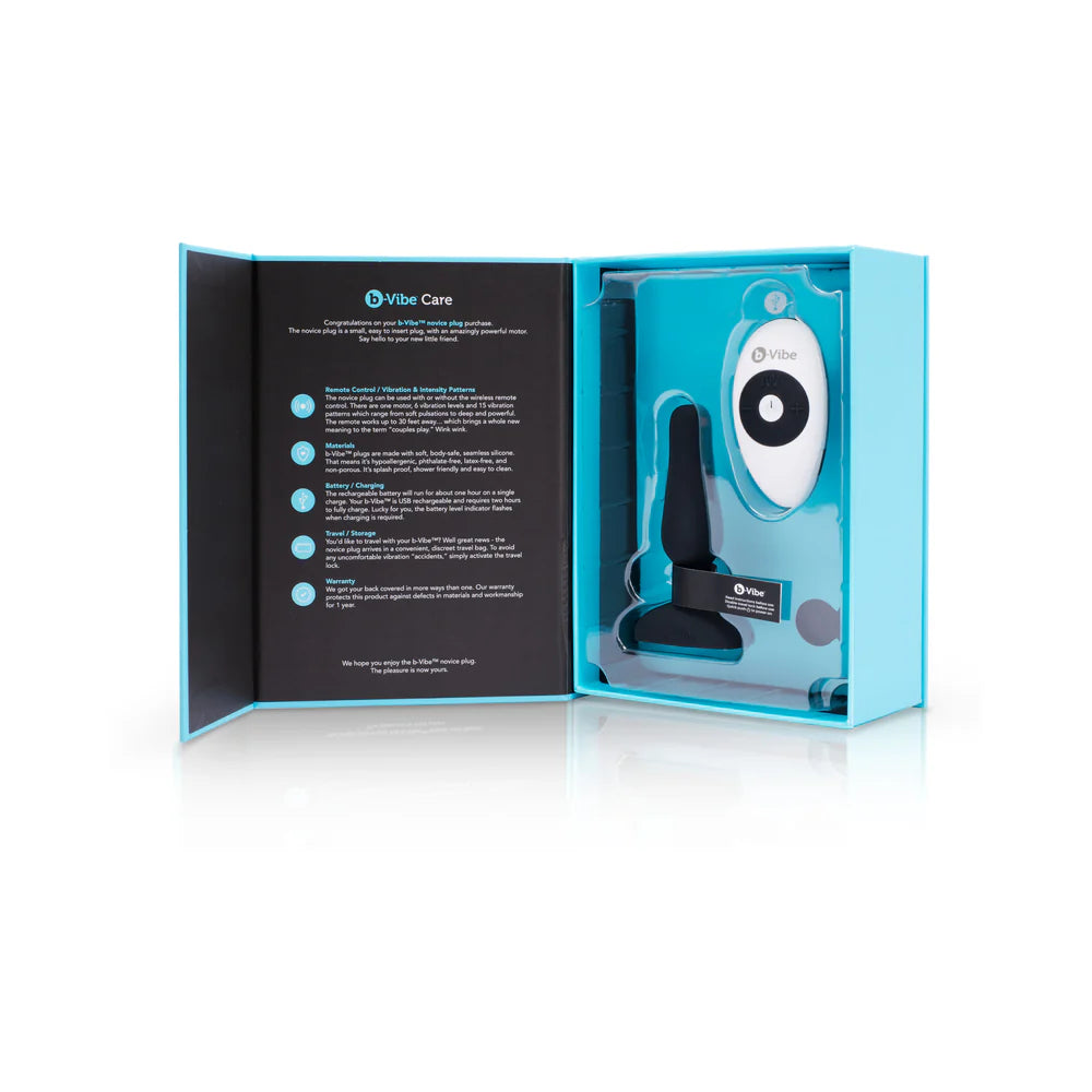 b-Vibe NOVICE PLUG Vibrating Anal Plug - Remote Control USB