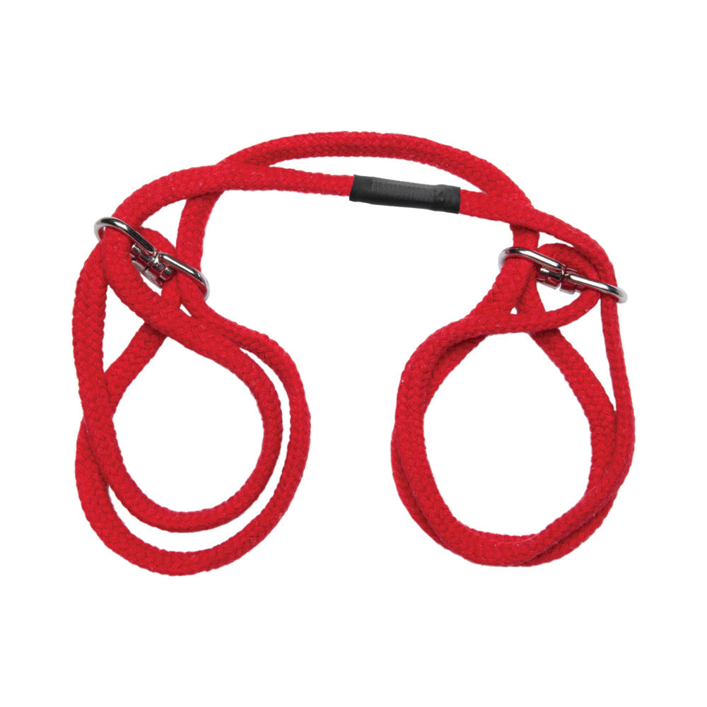 Doc Johnson Japanese Style Bondage Cotton Wrist & Ankle Cuffs Red