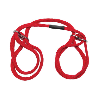 Doc Johnson Japanese Style Bondage Cotton Wrist & Ankle Cuffs Red