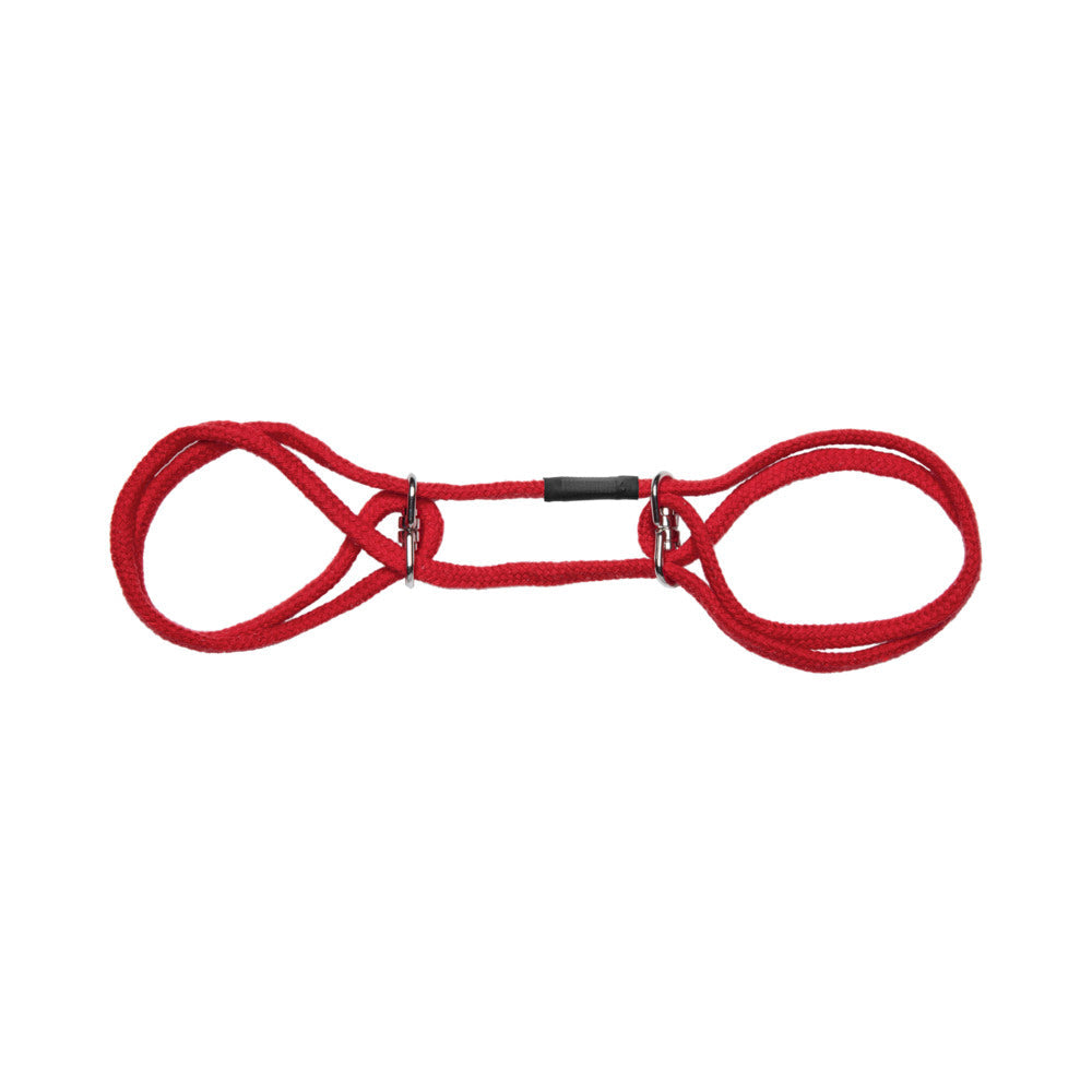 Doc Johnson Japanese Style Bondage Cotton Wrist & Ankle Cuffs Red