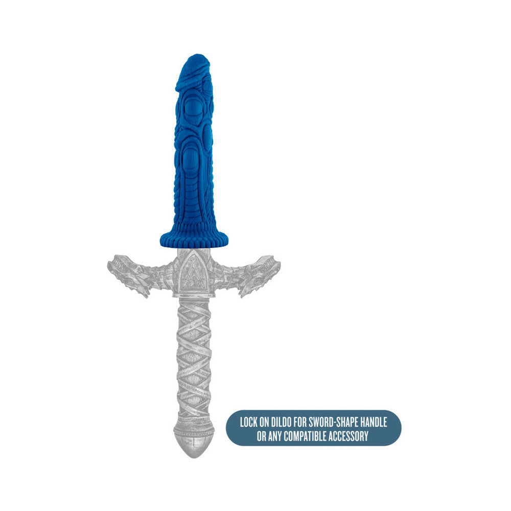 Blush The Realm - Draken 7.5 in. Silicone Lock On Fantasy Dildo Blue