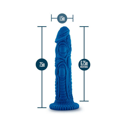 Blush The Realm - Draken 7.5 in. Silicone Lock On Fantasy Dildo Blue