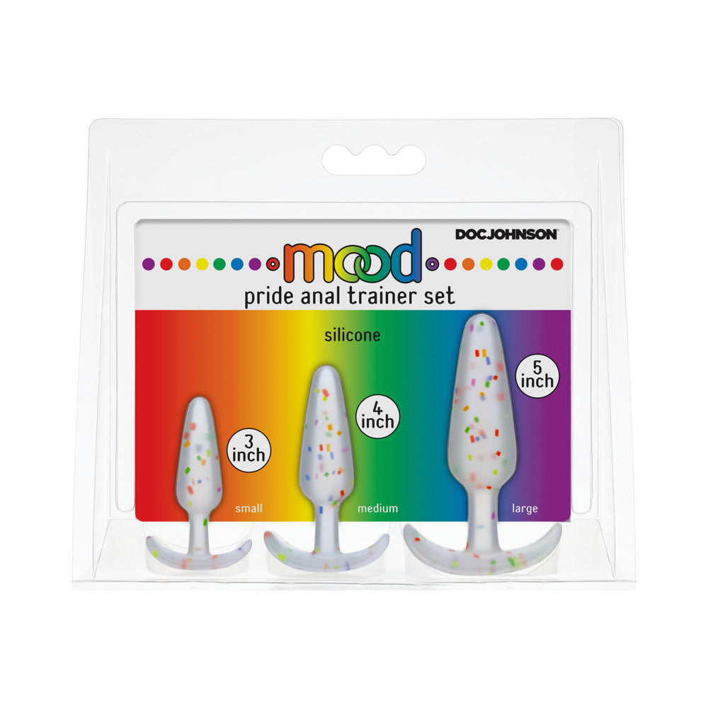 Doc Johnson Mood Pride Anal Plug - Training Set 3-Piece