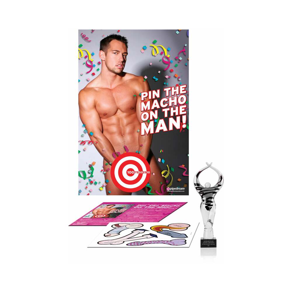 Pipedream Pin The Macho On The Man - Bachelorette Party Game