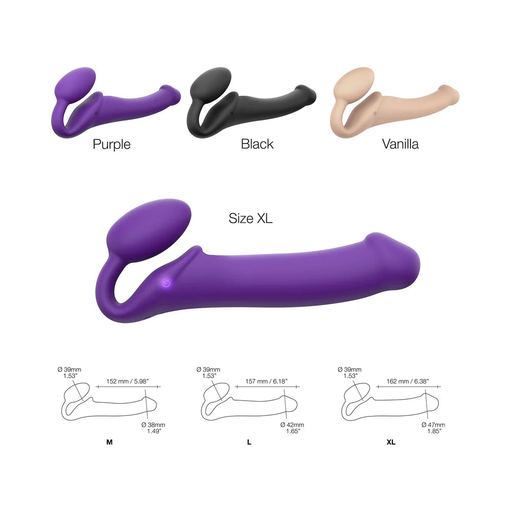 Strap-On-Me Vibrating Bendable Dildo - Harness Compatible