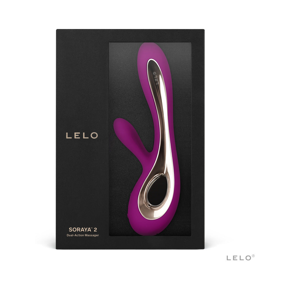 LELO Soraya 2 dual-action massager packaging on a white background