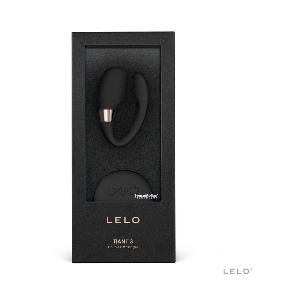 LELO TIANI 3 couples massage product in black packaging on a white background