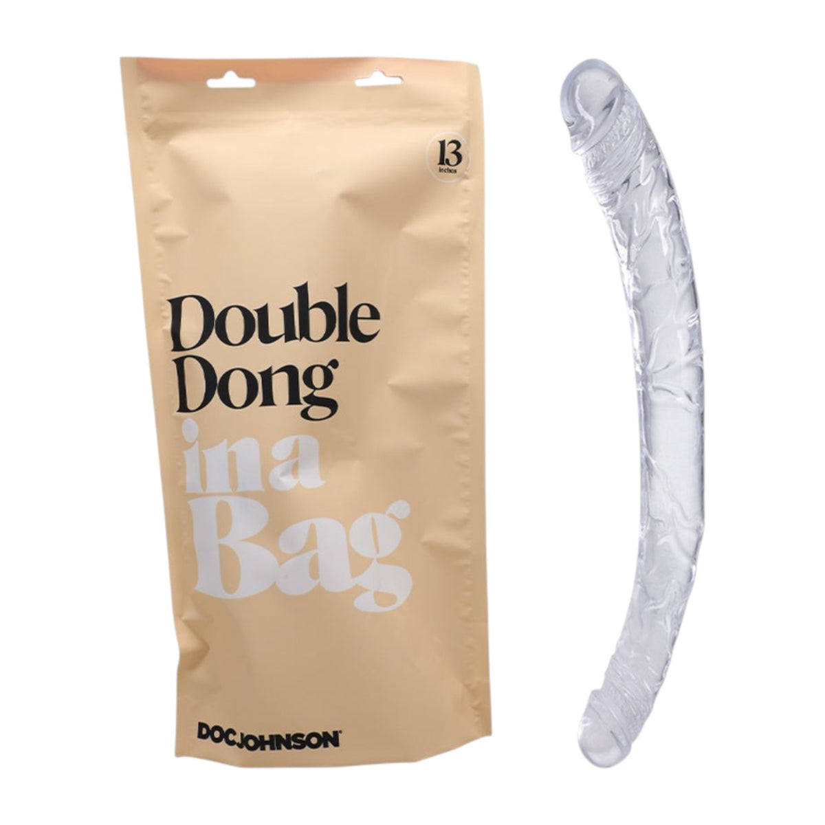 Doc Johnson Double Dong - 13 in. Dual Ended Dildo Clear