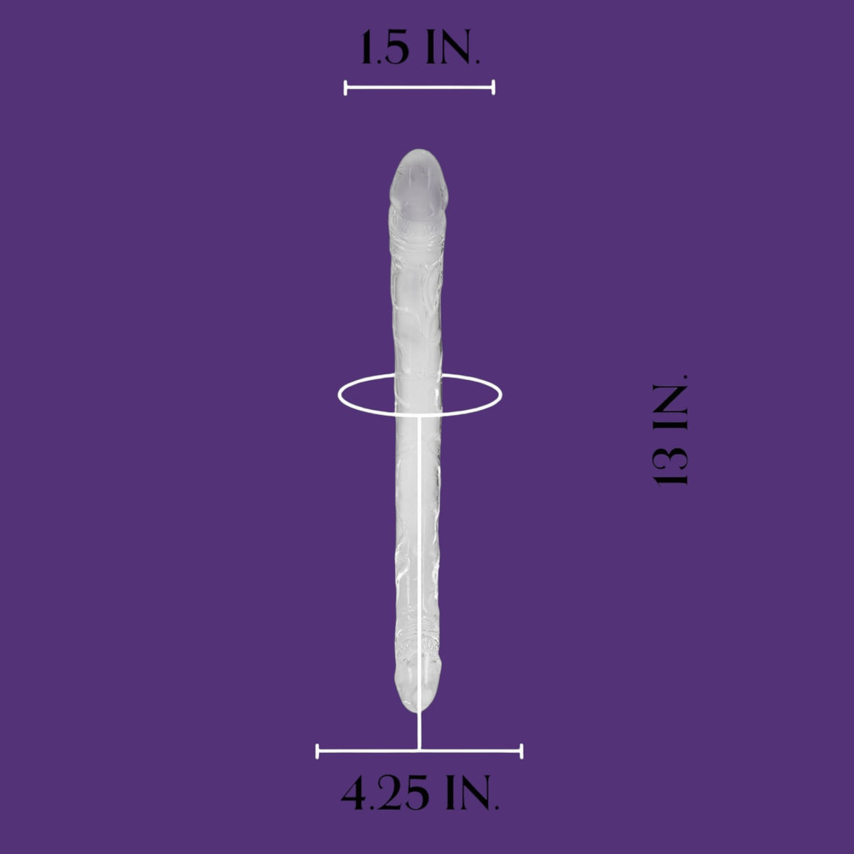 Doc Johnson Double Dong - 13 in. Dual Ended Dildo Clear
