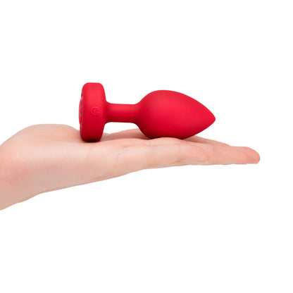 b-Vibe Vibrating Heart Plug - Glamorous Jeweled Anal Plug with 15 Patterns