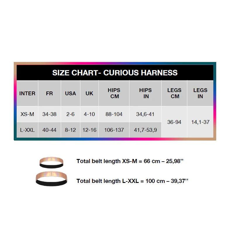 STRAP - ON - ME - LEATHERETTE HARNESS CURIOUS - Size