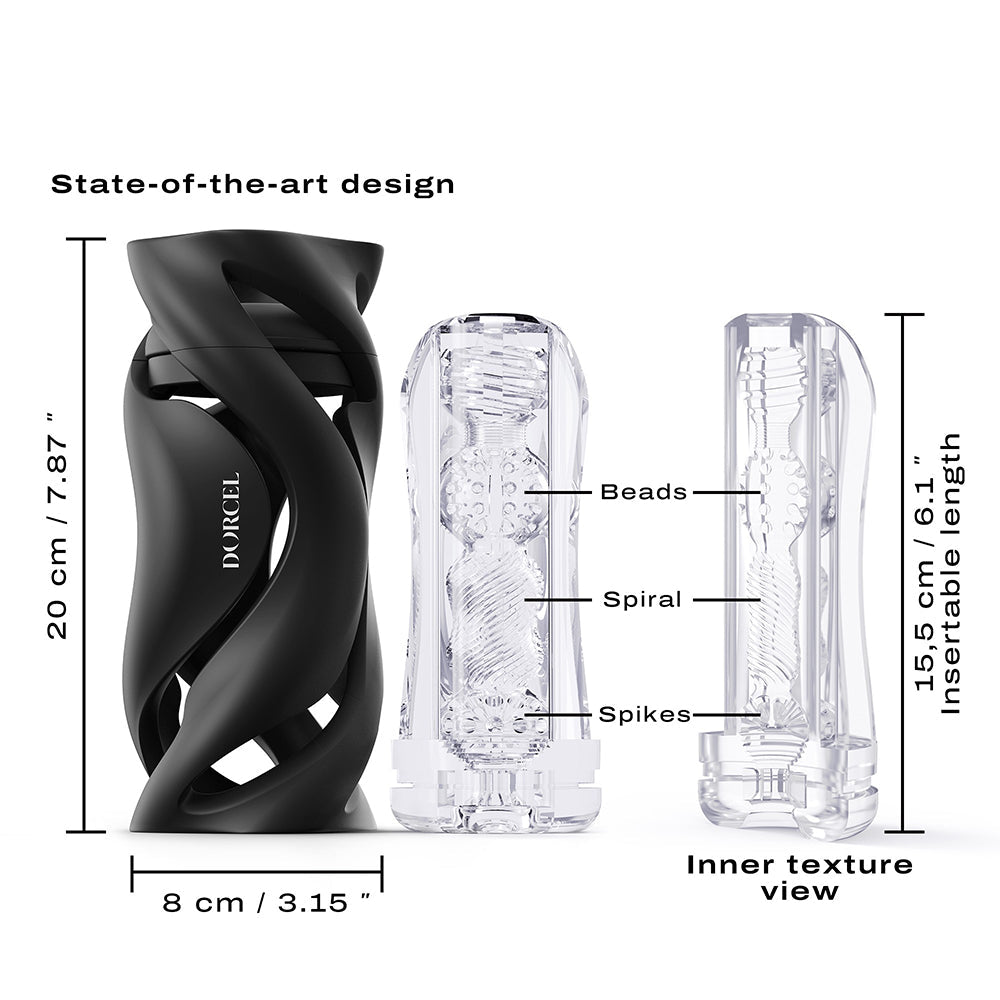 Dorcel Deep Blow Black - Manual Masturbator Black