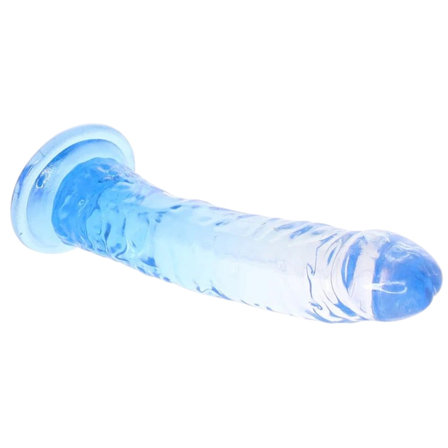 Hott Products Stardust Galactic - Stellar Textured 8 in. Jelly Fantasy Dildo Crystal Blue
