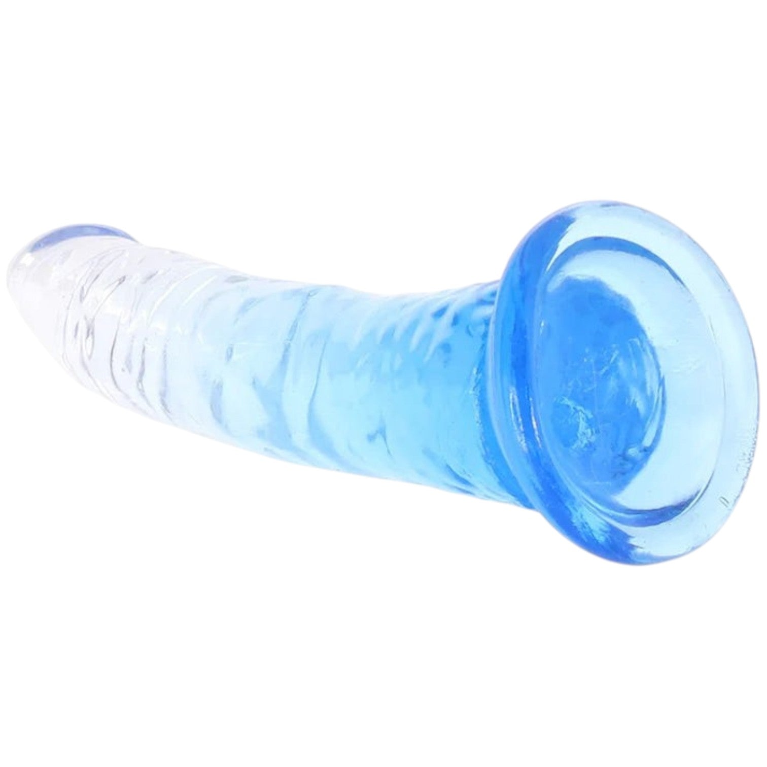 Hott Products Stardust Galactic - Stellar Textured 8 in. Jelly Fantasy Dildo Crystal Blue
