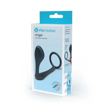 b-Vibe Ringer - 2-in-1 Cock Ring & Prostate Plug for Dual Stimulation