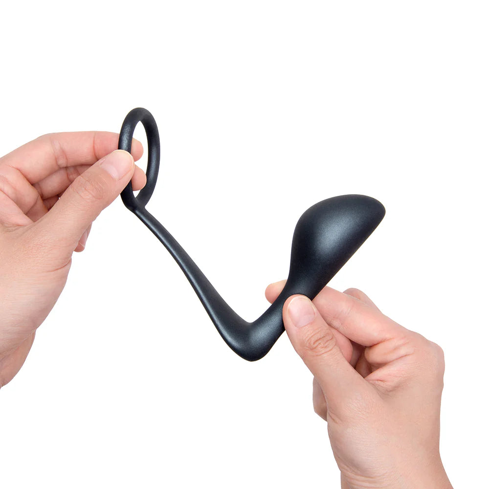 b-Vibe Ringer - 2-in-1 Cock Ring & Prostate Plug for Dual Stimulation