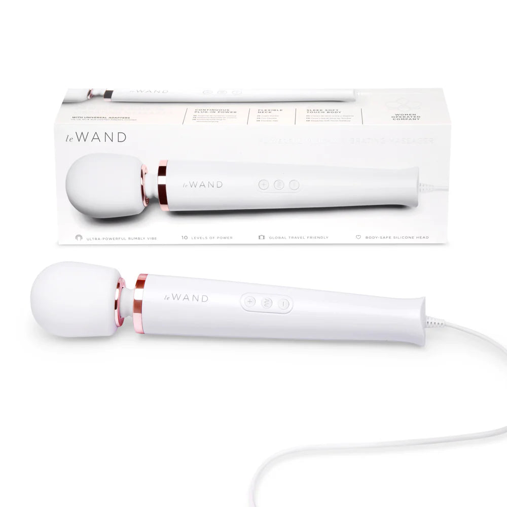 Le Wand Plug-In Vibrating Massager - White