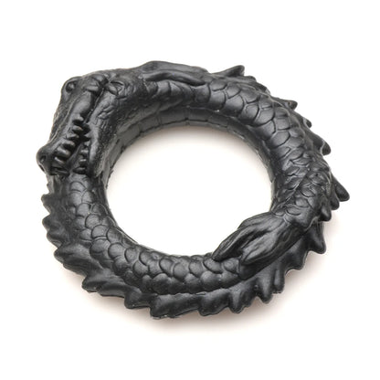 Creature Cocks Black Caiman - Fantasy Silicone Cock Ring