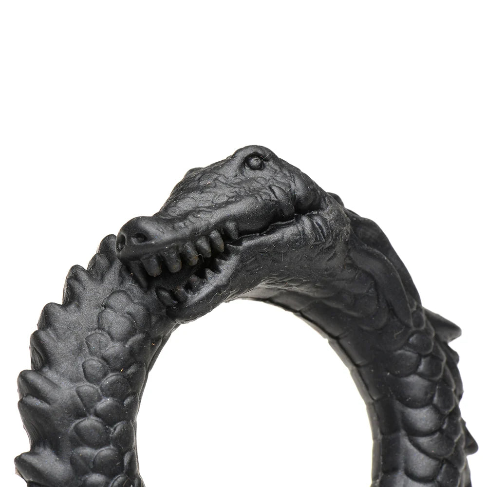 Creature Cocks Black Caiman - Fantasy Silicone Cock Ring